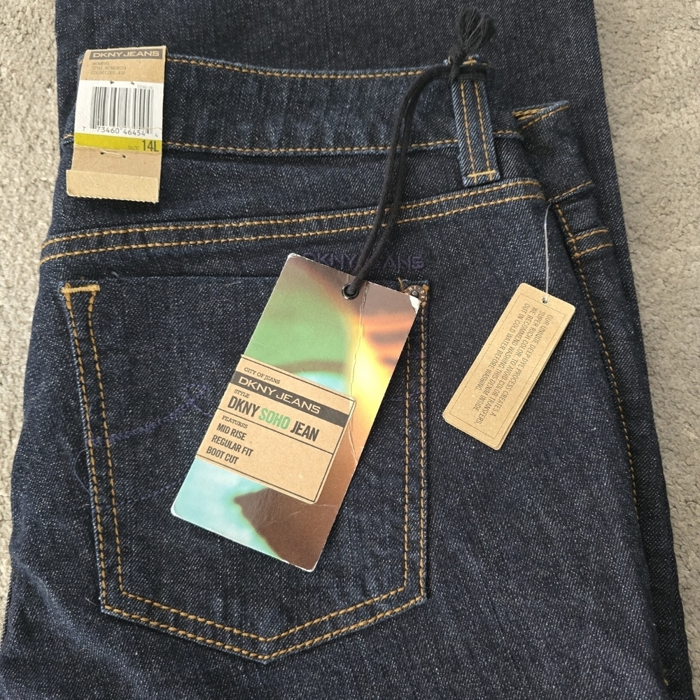 New w/tags, DKNY jeans, 14L. Smoke.free